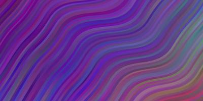 Light Multicolor vector background with curved lines.