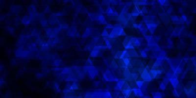 Dark BLUE vector background with lines, triangles.