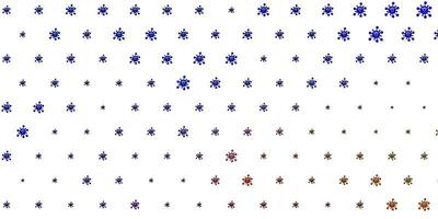 Light Blue, Yellow vector backdrop with virus symbols.