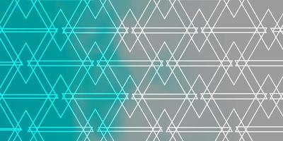 textura de vector azul claro con líneas, triángulos.