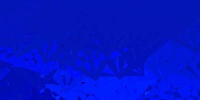 Dark BLUE vector background with polygonal forms.
