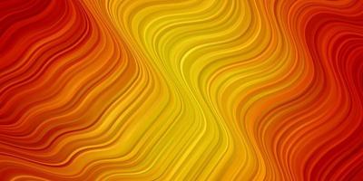 Light Orange vector pattern with curves.