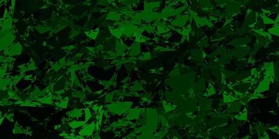 Dark Green vector texture with random triangles.