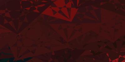 Dark Green, Red vector background with polygonal forms.