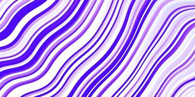 Light Purple vector pattern with curved lines.