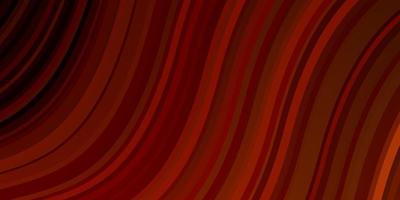 Dark Orange vector backdrop with bent lines.