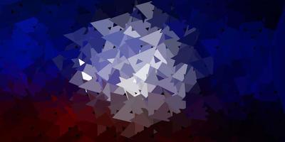 Dark blue, red vector poly triangle texture.