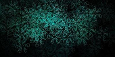 textura de vector verde oscuro con curvas.