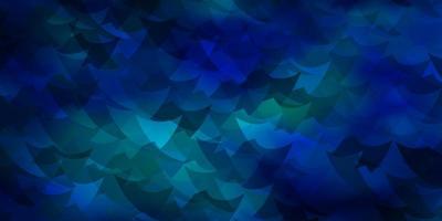 Dark BLUE vector texture with poly style with cubes.