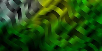 Light Green, Yellow vector texture with curves.