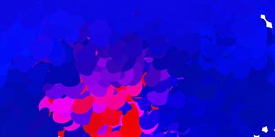 Dark blue, red vector pattern with abstract shapes.