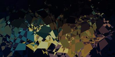 Dark blue, yellow vector template with abstract forms.