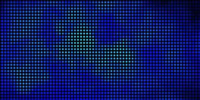 Dark BLUE vector background with circles.