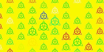 Light Green vector texture with religion symbols.