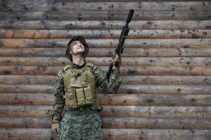 retrato de soldado militar foto