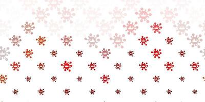 Light Green, Yellow vector backdrop with virus symbols.