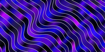 Dark Purple vector background with bent lines.