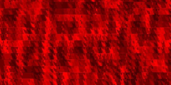 Telón de fondo de vector rojo claro con líneas, triángulos.