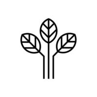 leaf, plant icon vector