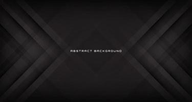 3D black geometric abstract background overlap layer on dark space with cutout effect decoration. Minimalist graphic design element future style for banner flyer, brochure cover, card, or landing page vector