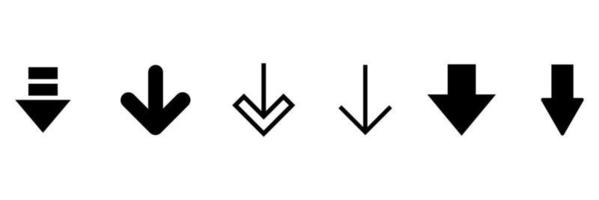colección de direcciones de flecha con varias formas vector