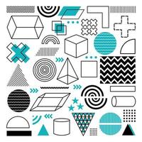 Abstract Bauhaus geometric pattern background vector circle