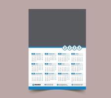 Ilustración vectorial del año calendario 2023. la semana comienza el domingo. plantilla de calendario anual 2023. diseño de calendario en colores blanco y negro, domingo en colores rojos. vector