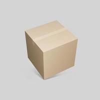 Delivery cardboard box mockup photo