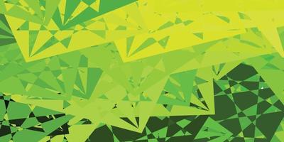 Dark Green, Yellow vector background with triangles.