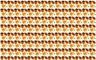 background design with leaf, mushroom and walnut pattern. autumn background design. vector