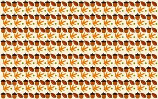 background design with leaf, mushroom and walnut pattern. autumn background design. vector