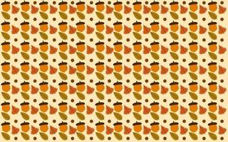 background design with leaf, mushroom and walnut pattern. autumn pattern background design. vector