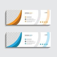 Creative best email signature design template or professional facebook cover design template vector