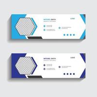 Creative best email signature design template or professional facebook cover design template vector