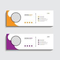 Creative best email signature design template or professional facebook cover design template vector