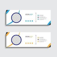 Creative best email signature design template or professional facebook cover design template vector