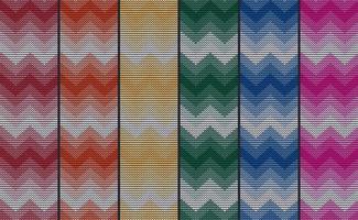 Knitted Pattern Vector, Embroidery Continuous Background, Textile Endless seamless, Tribal Template design vector