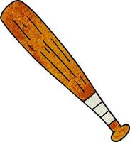 textured cartoon doodle of a baseball bat vector