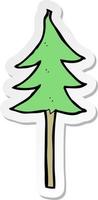 sticker of a cartoon tree symbol vector