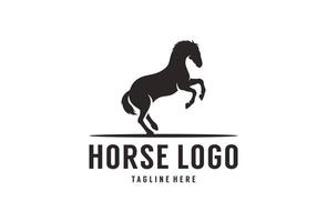 Horse silhouette for vintage retro rustic countryside western country farm ranch logo design vector