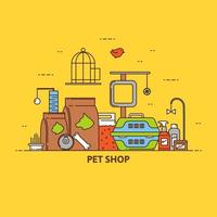 Unique example of the concept pet shop vector