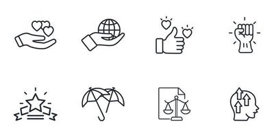 core values icons set . core values pack symbol vector elements for infographic web