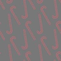 Seamless pattern with pink candies in gray colors. Vector image.