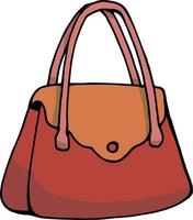 bolsa roja sobre fondo blanco. imagen vectorial vector