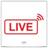 Live streaming icons and video broadcast logo premium elegant template vector eps 10