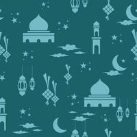 patrón sin costuras de ramadán. fondo islámico vector