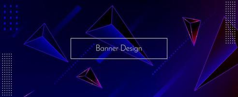 Fondo de patrón de banner elegante geométrico abstracto con estilo moderno vector