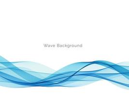 Abstract blue wave design decorative background vector