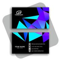 colorful modern business card design vector