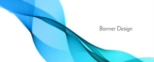 Fondo de banner de diseño de onda moderna azul abstracto vector